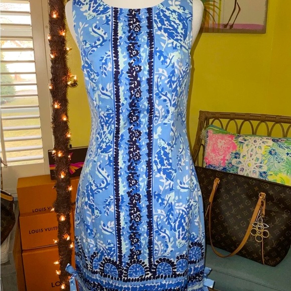 Lilly Pulitzer NWT Mila Stretch Shift Dress Turtley Awesome $188 Size 00,0,4 - Picture 2 of 11